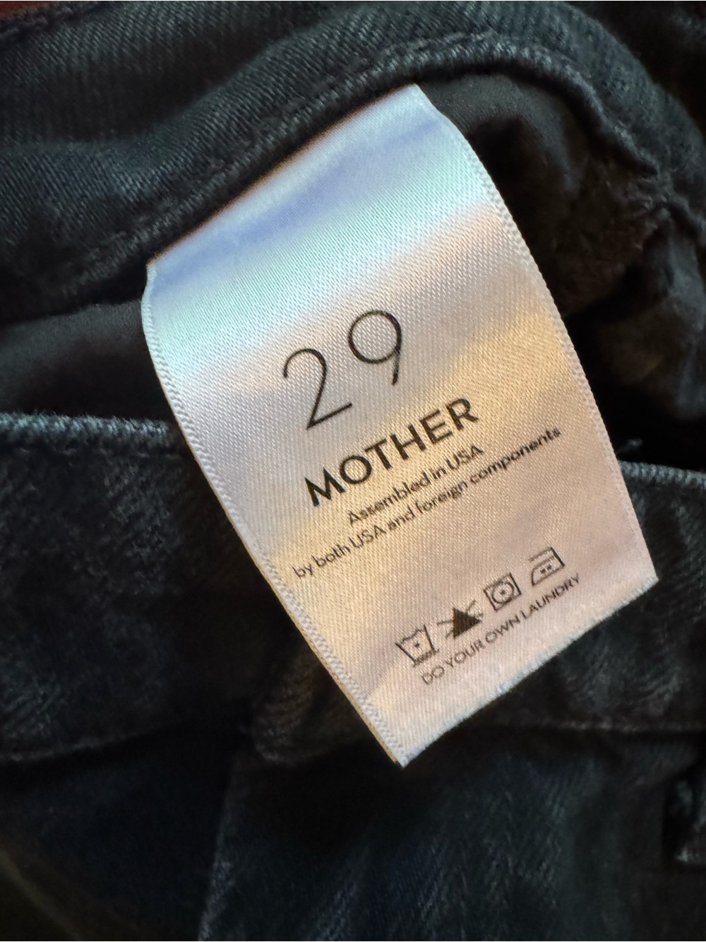 Mother Snacks Wide Leg Black Denim Jeans High Rise 90s Revival Streetwear Sz 29 - Picture 6 of 9